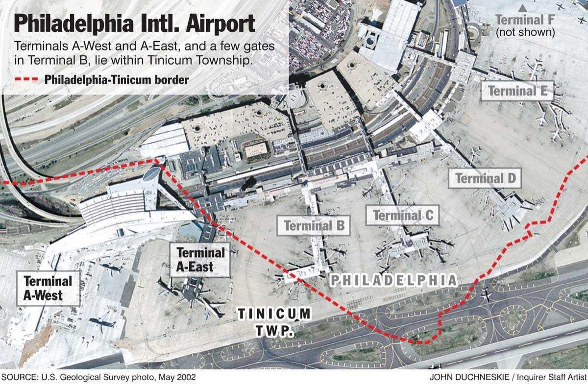 Міжнародний аеропорт філадельфія карті