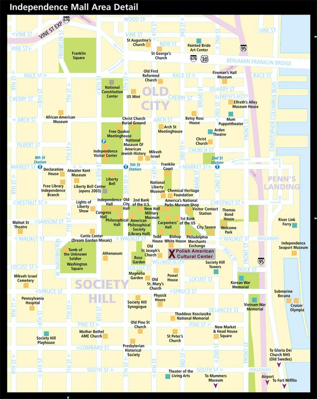 карта історичного Філадельфія