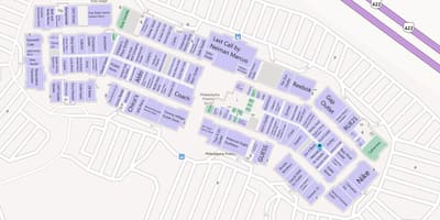 Карта Філадельфія преміум аутлетс