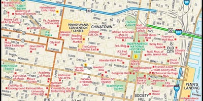 Карта центру міста Філадельфія