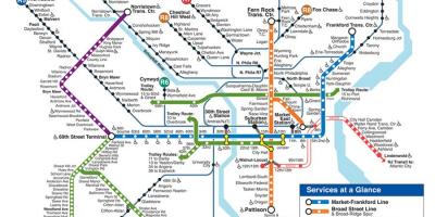 Карта Філадельфії метро